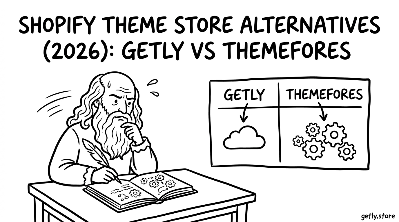 Shopify Theme Store Alternatives (2026): Getly vs ThemeForest vs Creative Market