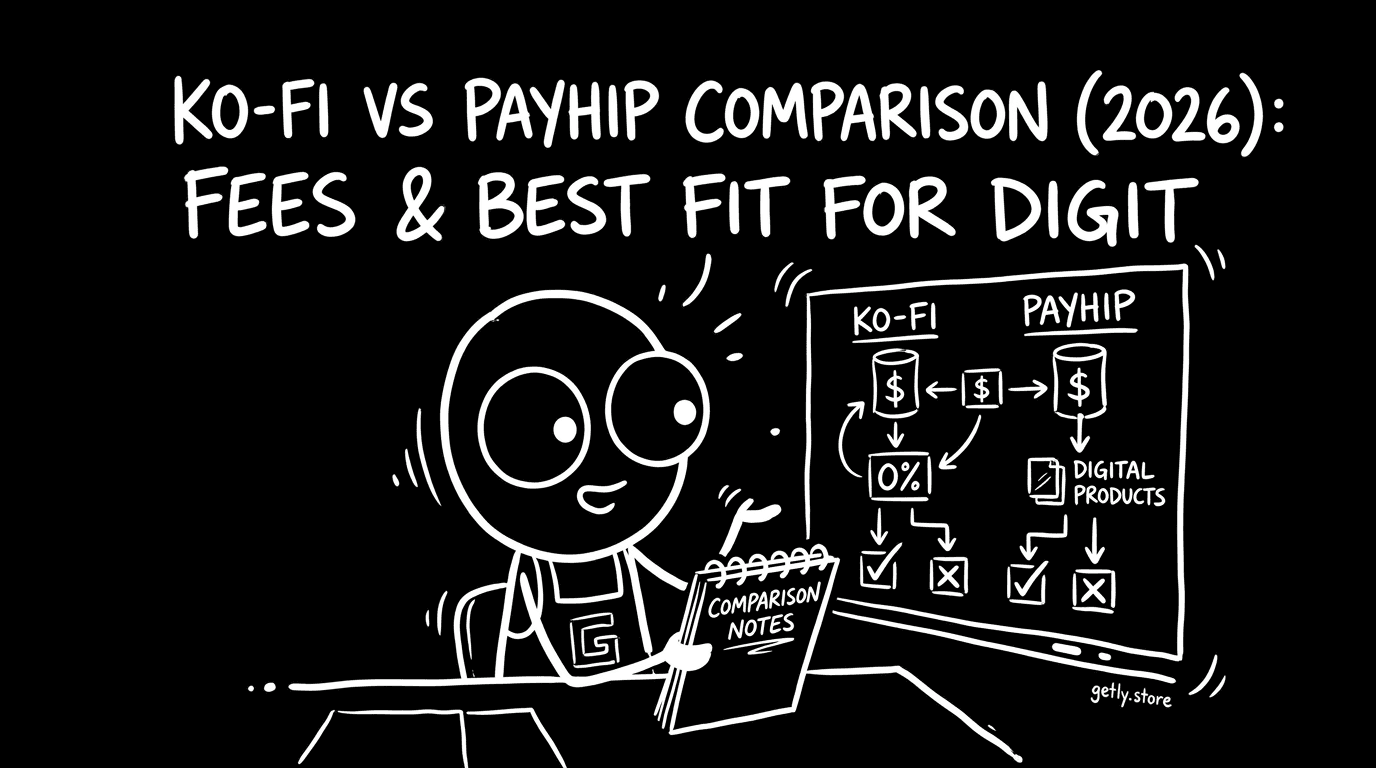 Ko-fi vs Payhip Comparison (2026): Fees & Best Fit for Digital Creators