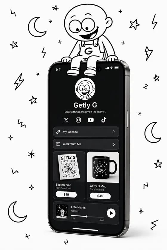Getly Pages — mono theme