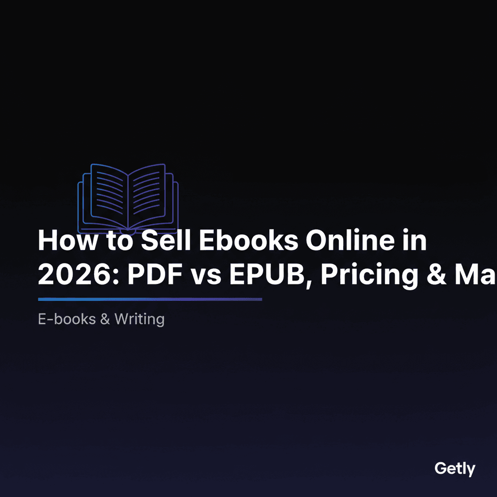 How to Sell Ebooks Online in 2026: PDF vs EPUB, Pricing & Marketing