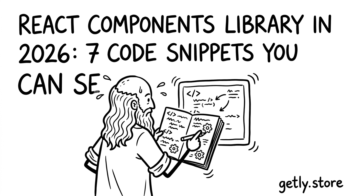 React Components Library in 2026: 7 Code Snippets You Can Sell Online