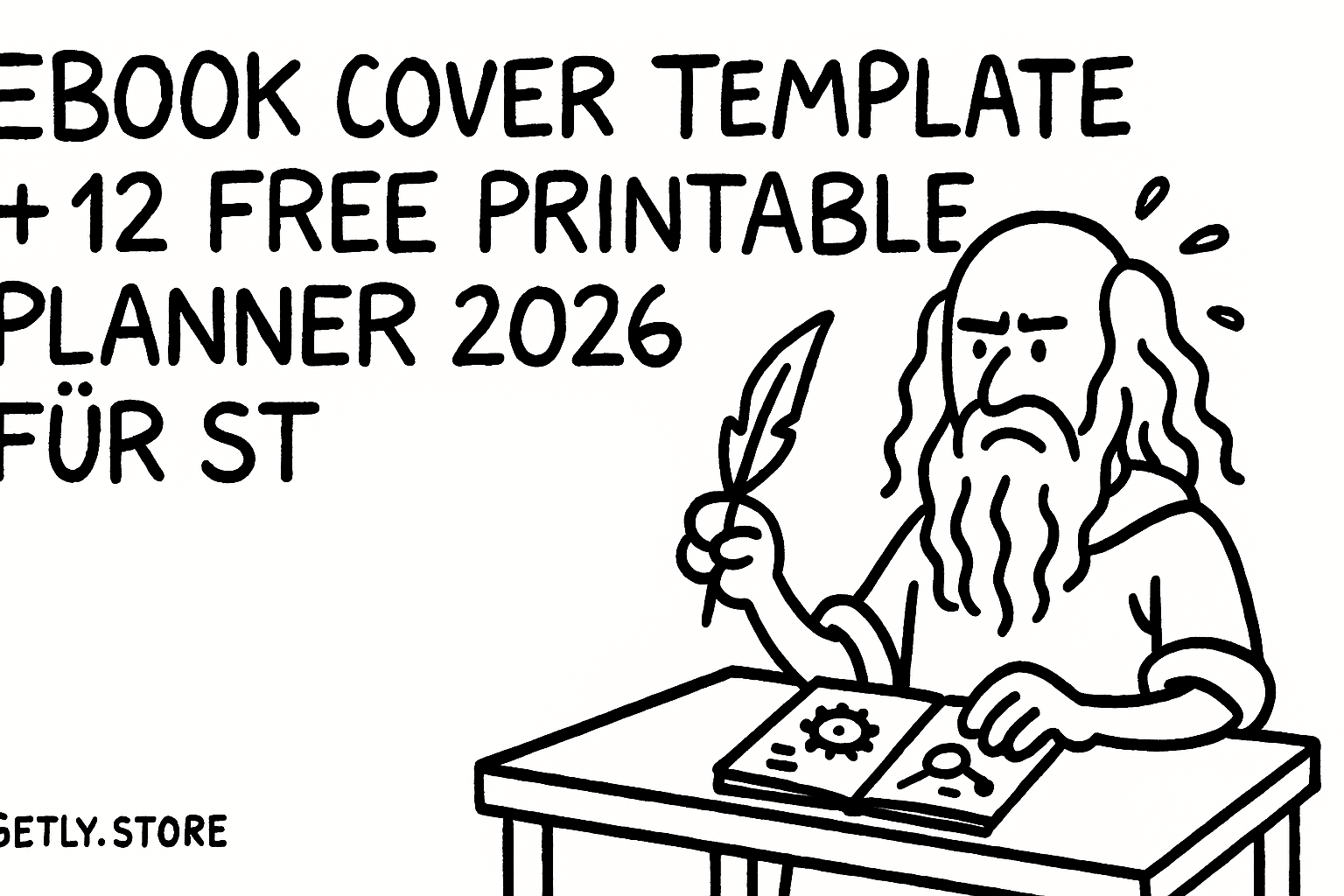 Ebook Cover Template + 12 Free Printable Planner 2026 für starke Leseraktionen