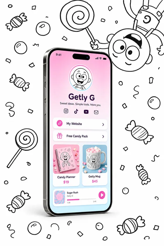Getly Pages — candy theme