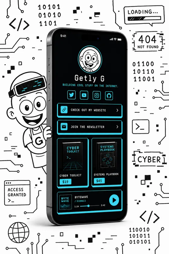 Getly Pages — cyber theme