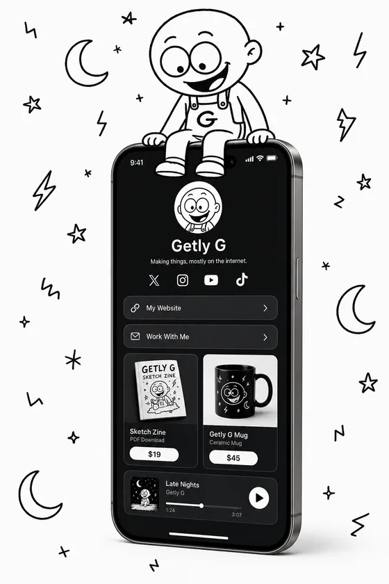 Getly Pages — mono theme