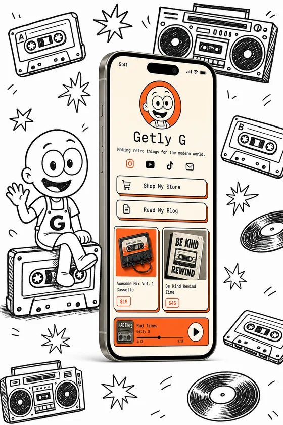 Getly Pages — retro theme