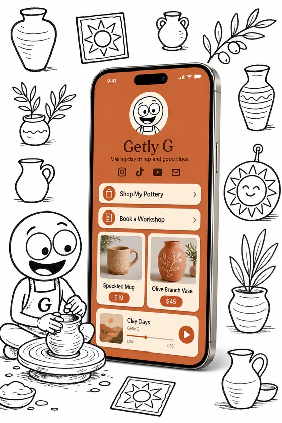 Getly Pages — terracotta theme