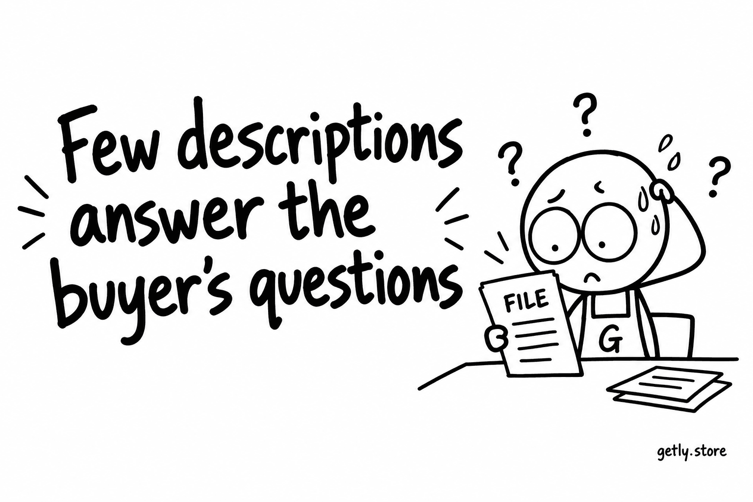 Few descriptions answer the buyer's questions