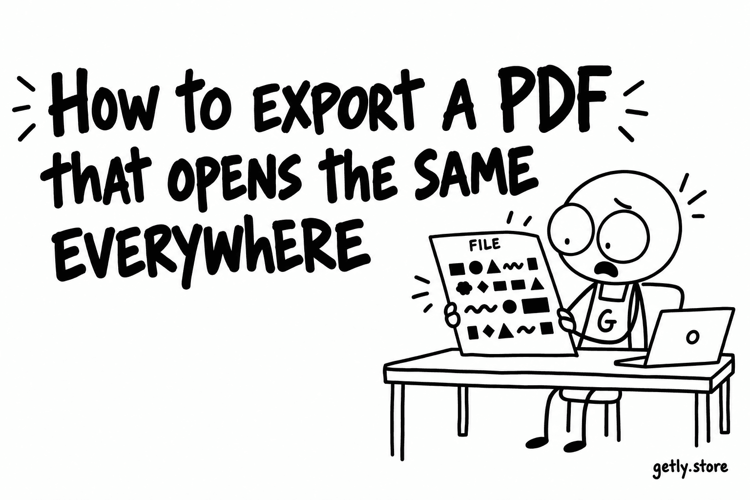 How to export a PDF that opens the same everywhere