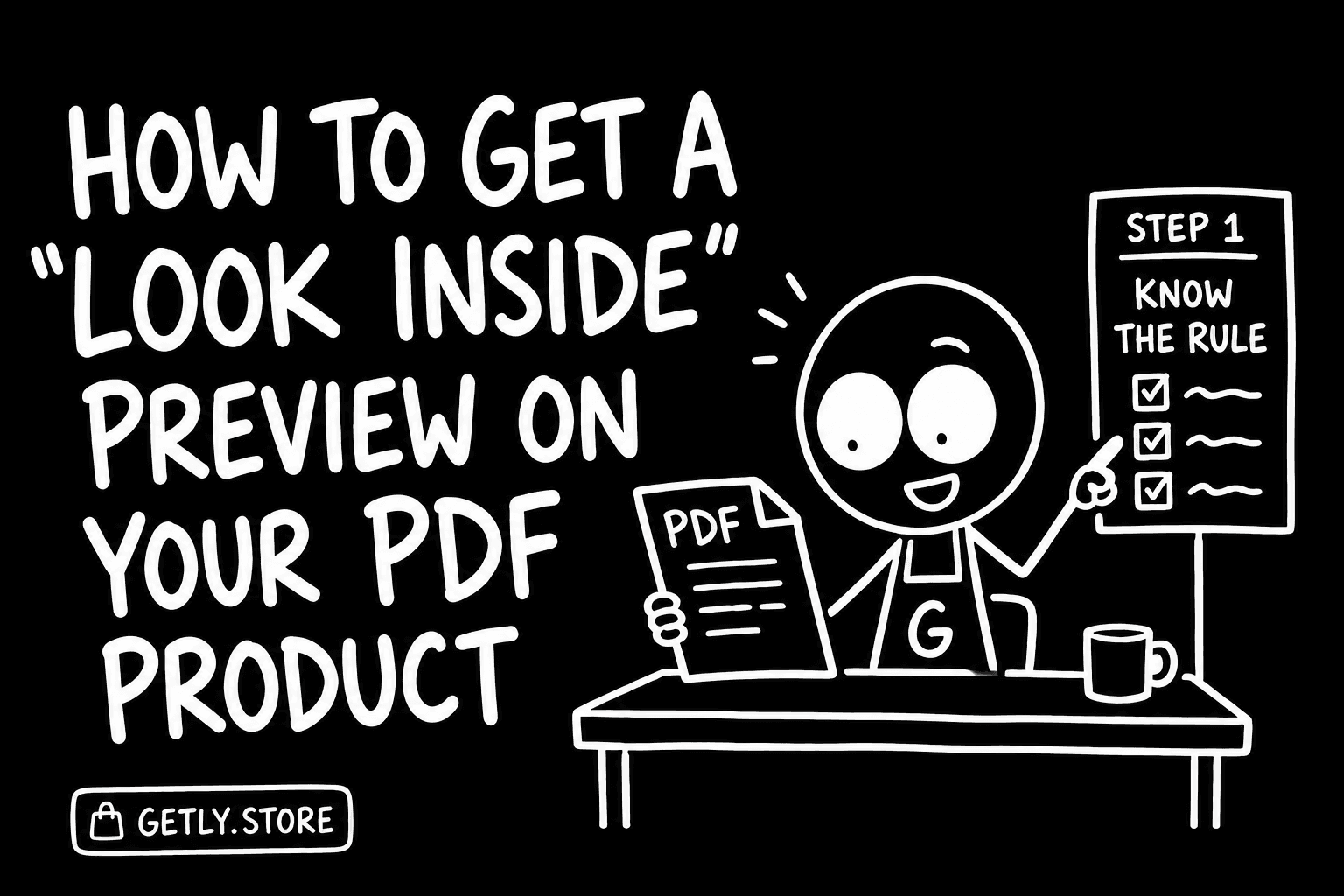 How to get a "Look inside" preview on your PDF product