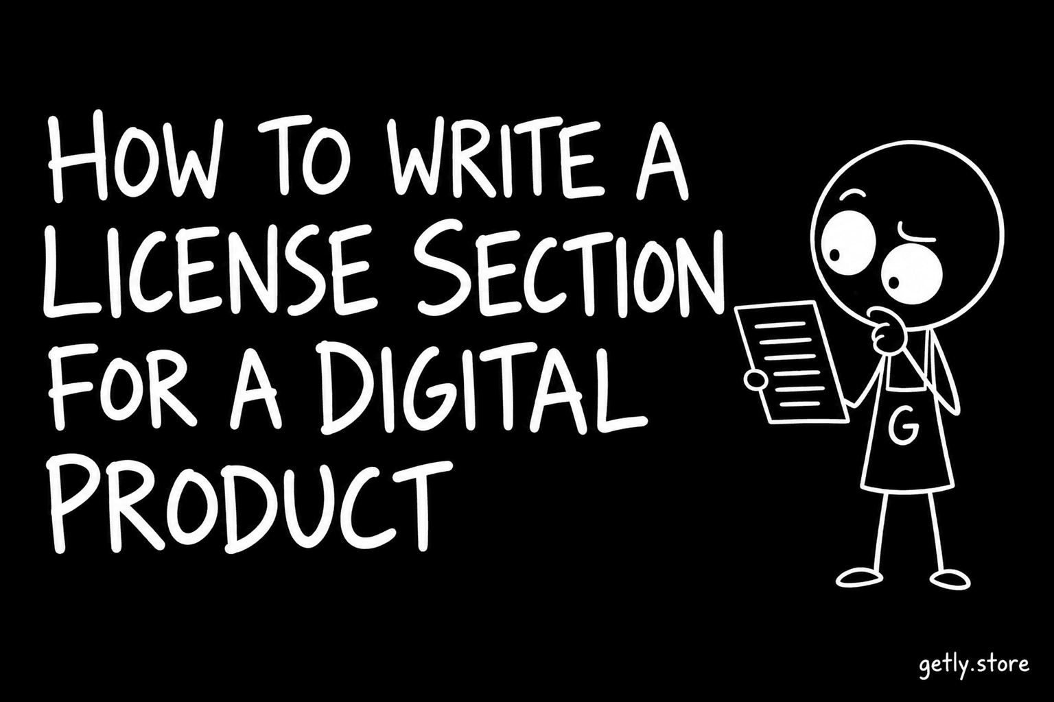 How to write a license section for a digital product
