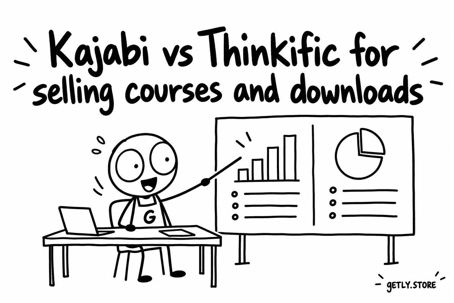 Kajabi vs Thinkific for selling courses and downloads