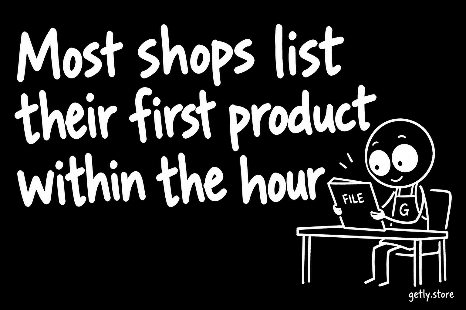 Most shops list their first product within the hour