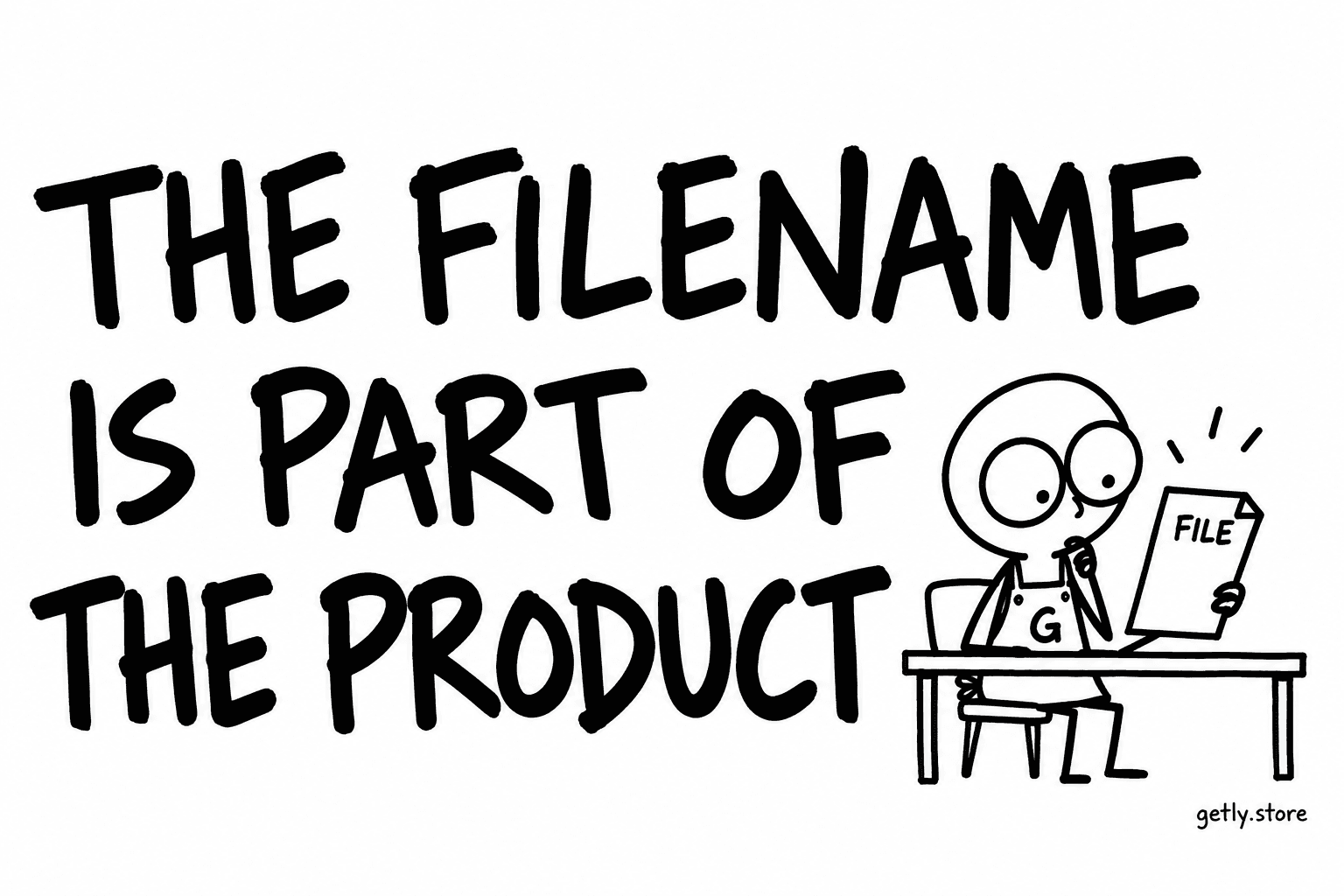 The filename is part of the product