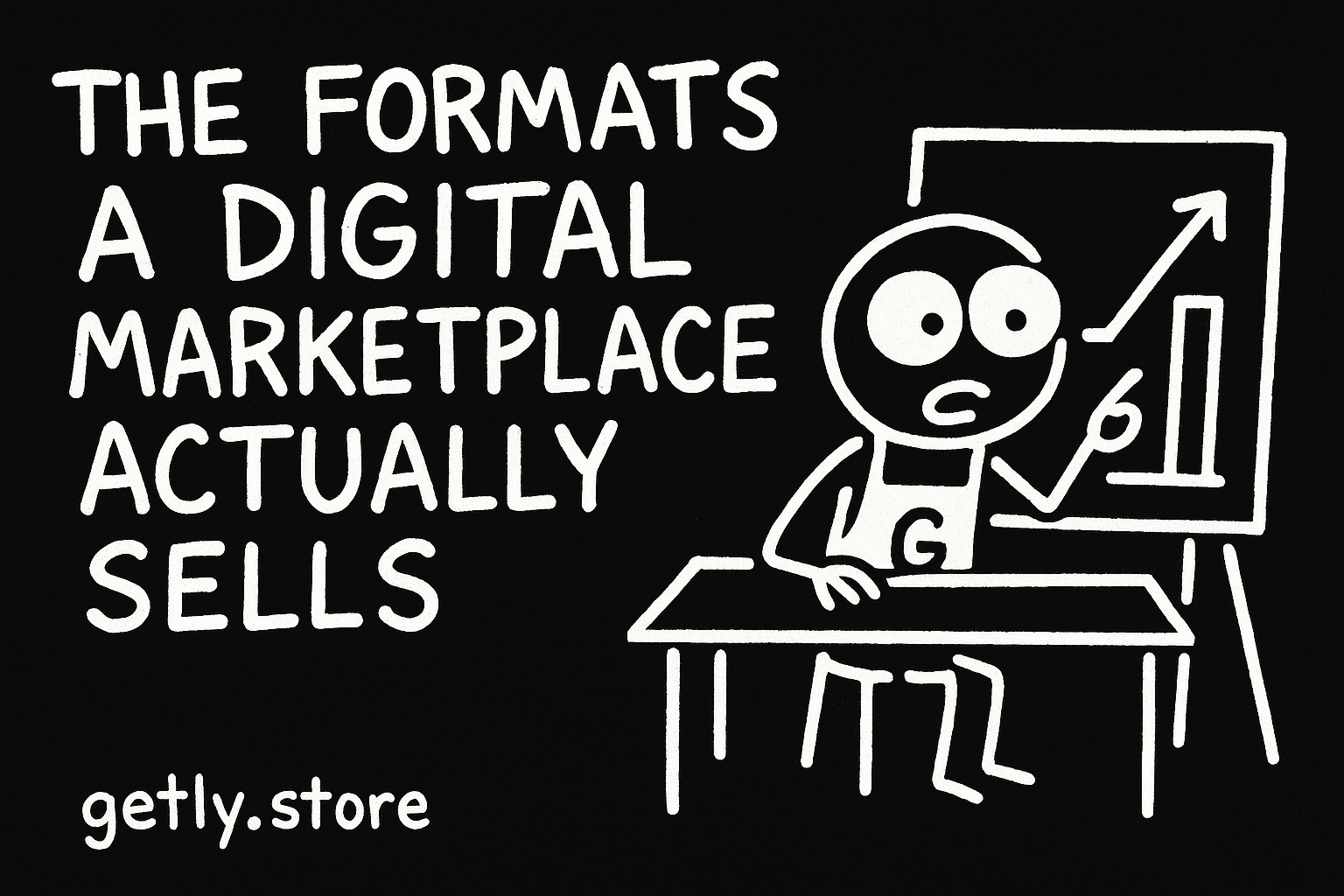 The formats a digital marketplace actually sells