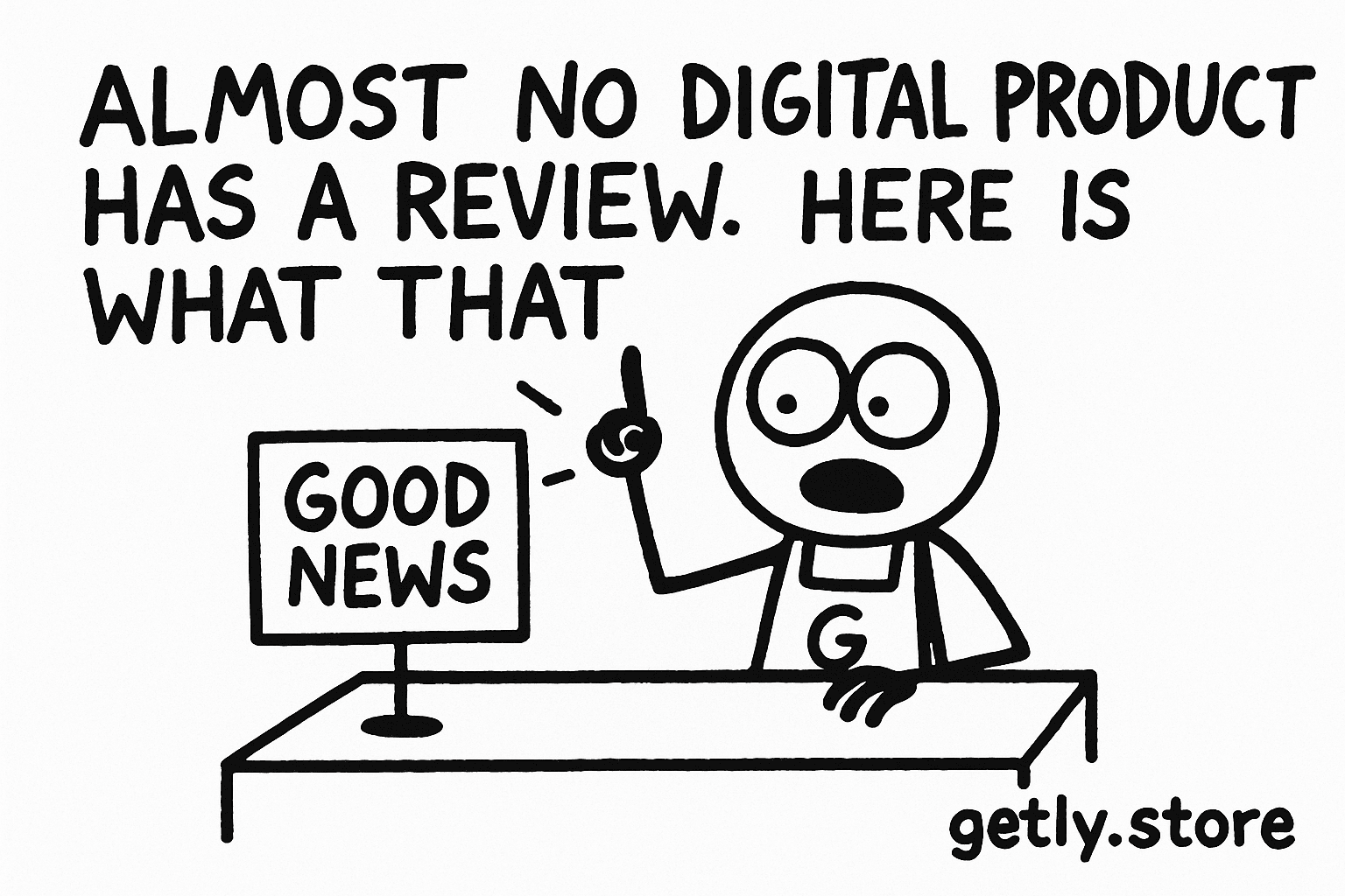 Almost no digital product has a review. Here is what that costs.