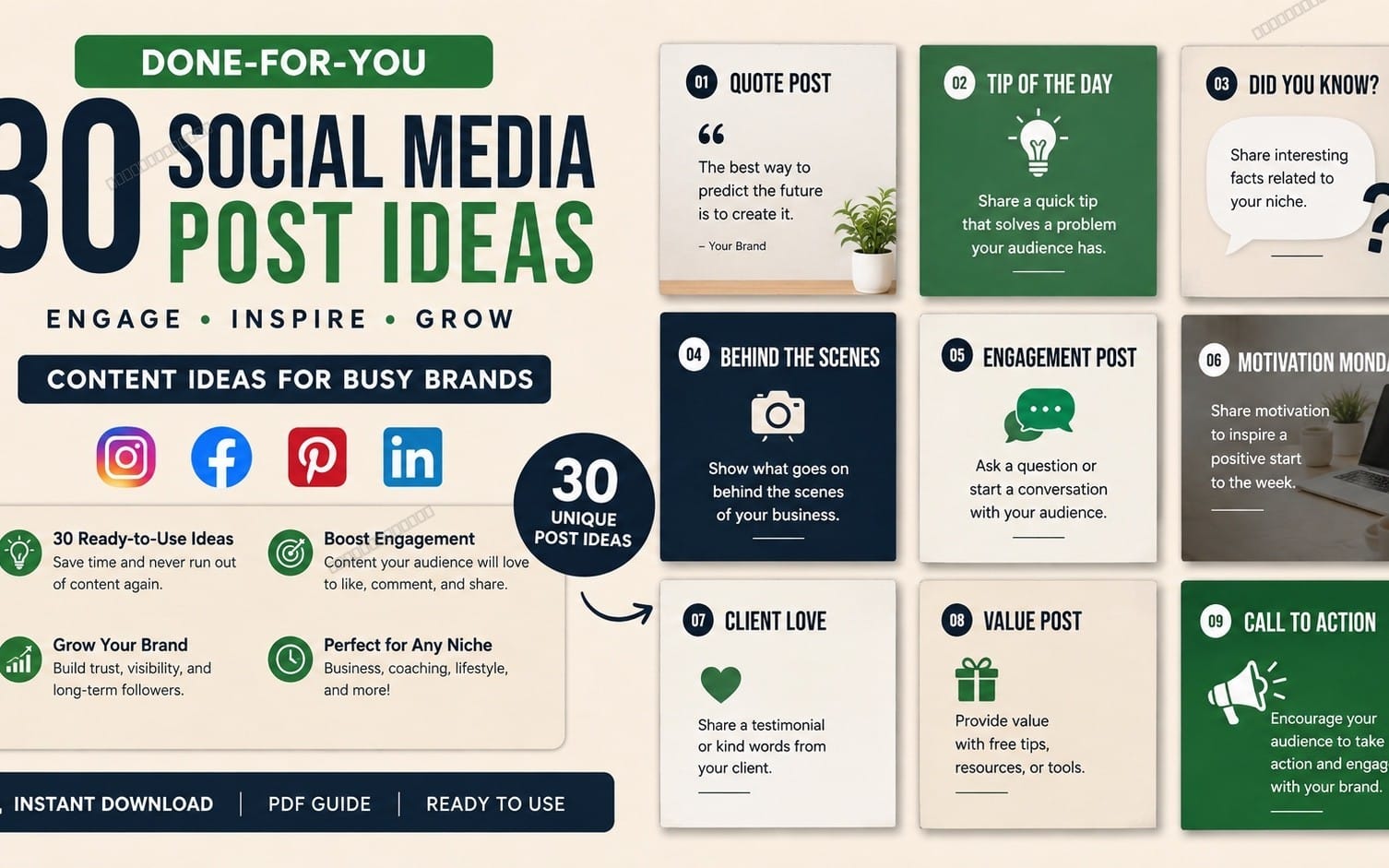 30 Social Media Post Ideas