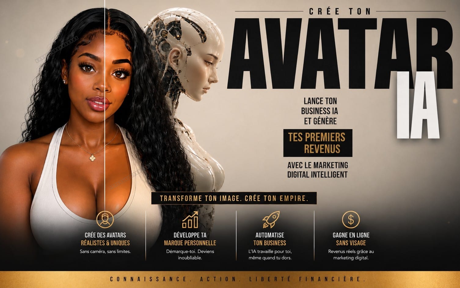 Crée Ton Avatar IA — Guide Complet + 40 Prompts (ChatGPT & Google Flow)