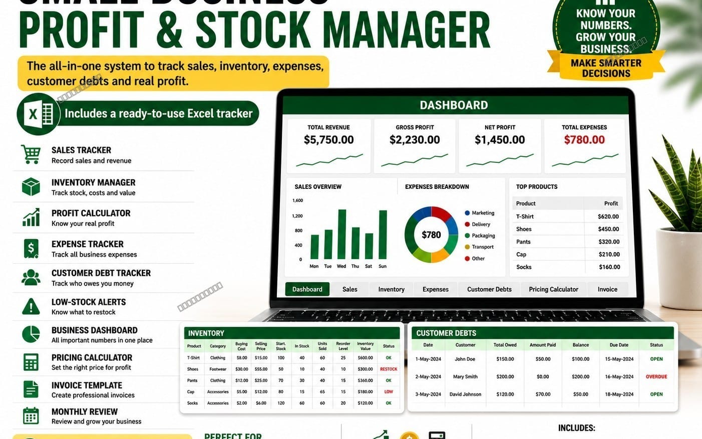 Small business profit & Stock Manager