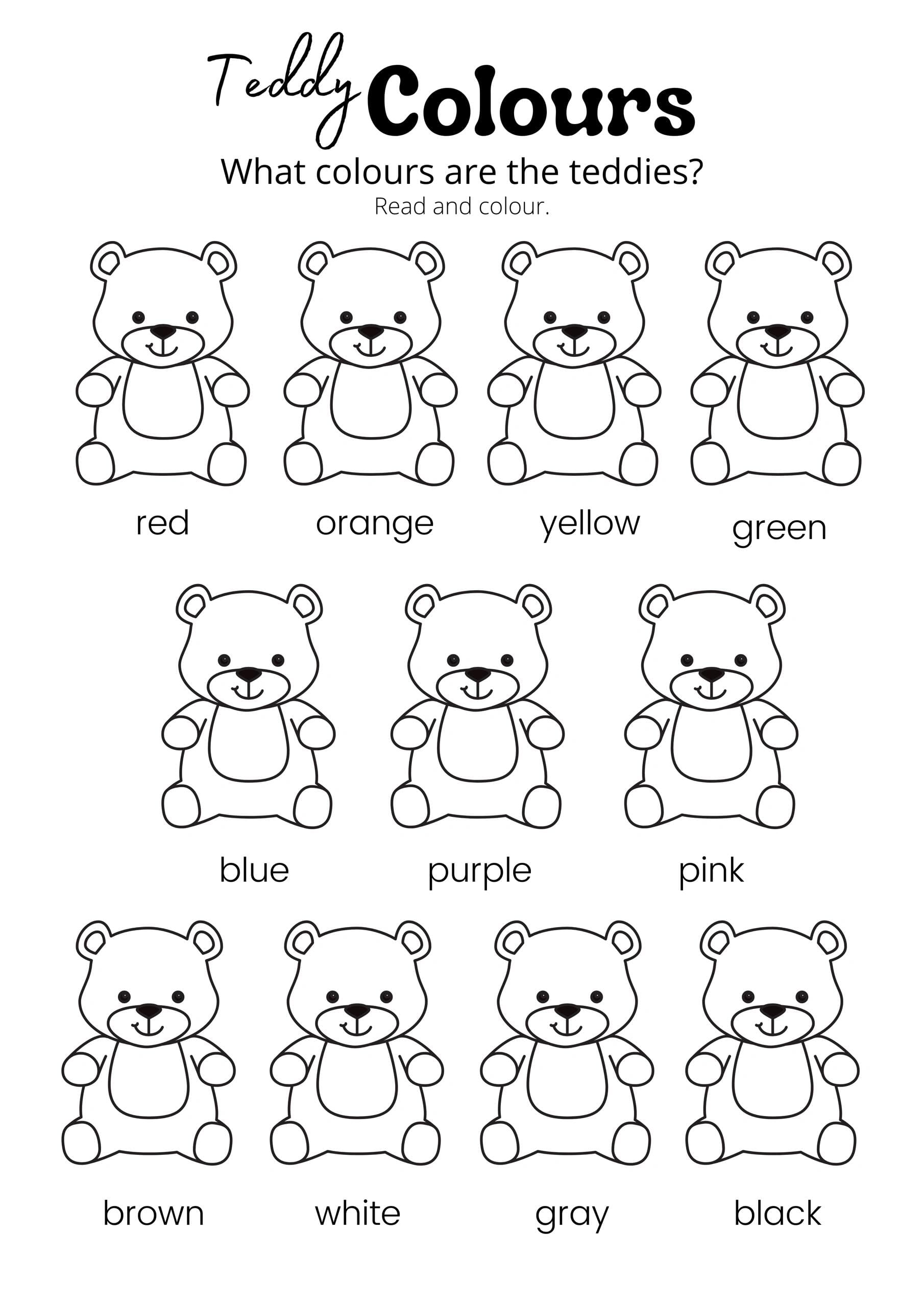 Preview image of Kids Color Learning & Recognition Worksheet Bundle | Printable PDF
