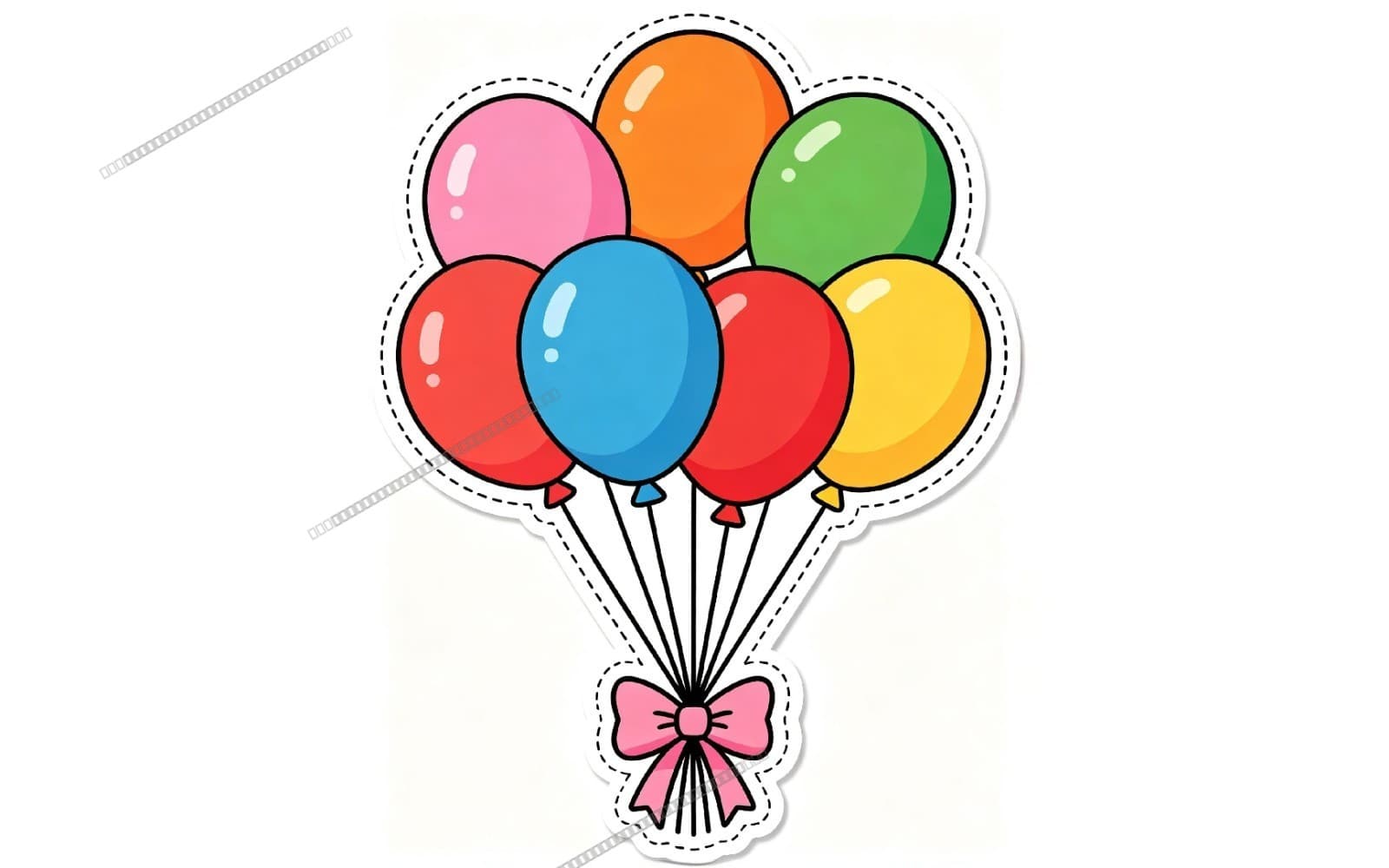 Happy Children's Day Printable Stickers Set | Kawaii Kids, Balloons & Party Digital Assets