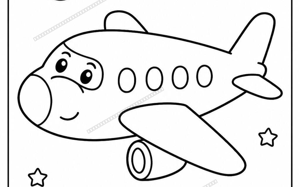 Kids Transportation Coloring Book PDF | 7-Page Cute Vehicles Coloring Pages for Toddlers (Bus, Train, Fire Truck, Hot Air Balloon & More)