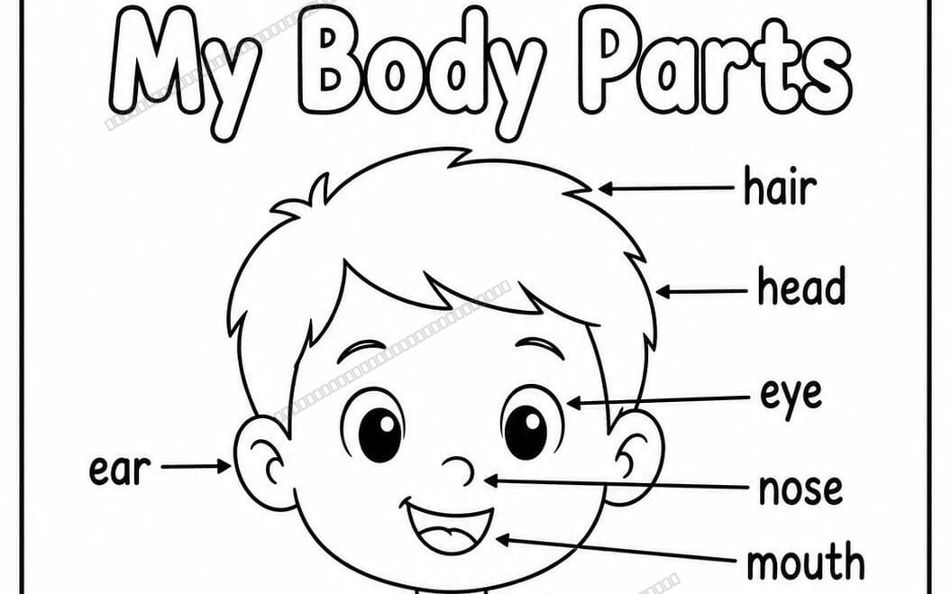 My Body Parts Educational Coloring Sheets for Kids | Preschool Learning Printables