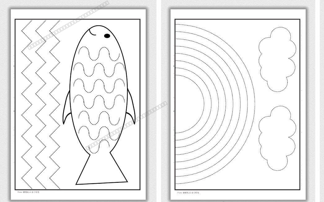 9-Page Toddler Pencil Control Worksheets | Preschool Fine Motor Skills Tracing Bundle | Instant Download PDF