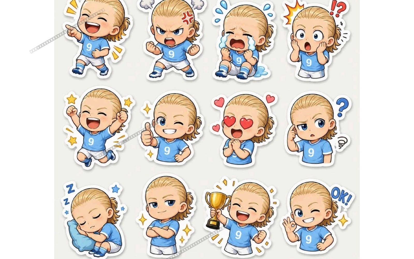 Chibi Football Stars Sticker Pack | Printable Soccer Players Cut-Outs & Planner Stickers (5 Pages PDF)