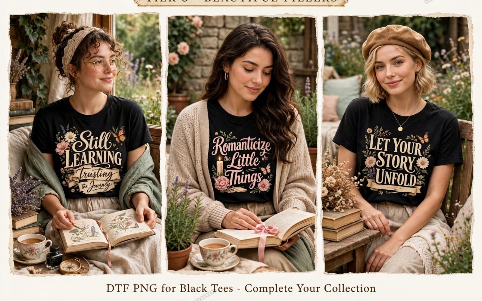 Poetcore DTF Graphics – 10 Literary T-Shirt Designs