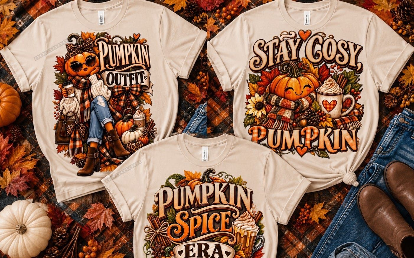 Pumpkin Era — 10 Premium Fall DTF T-Shirt Designs