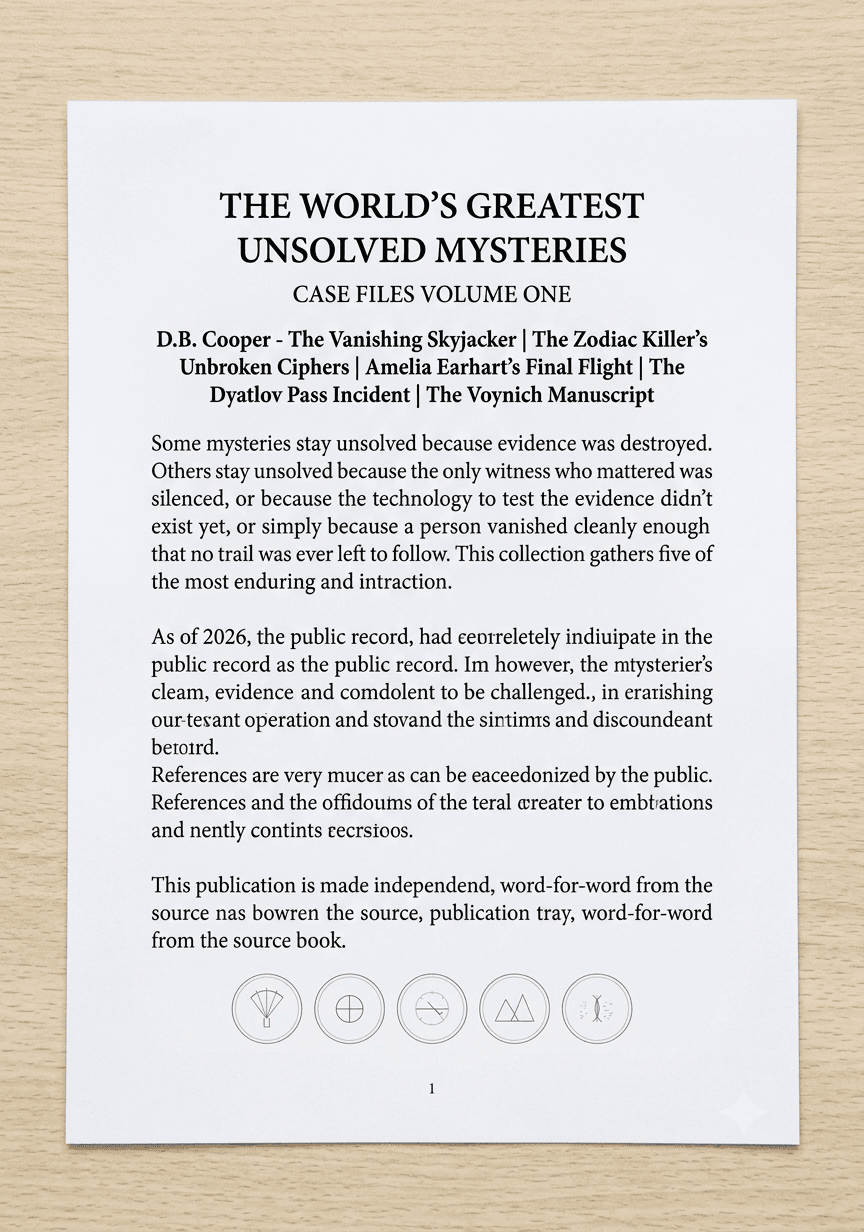 Preview image of The World's Greatest Unsolved Mysteries: International Case Files Vol. 1