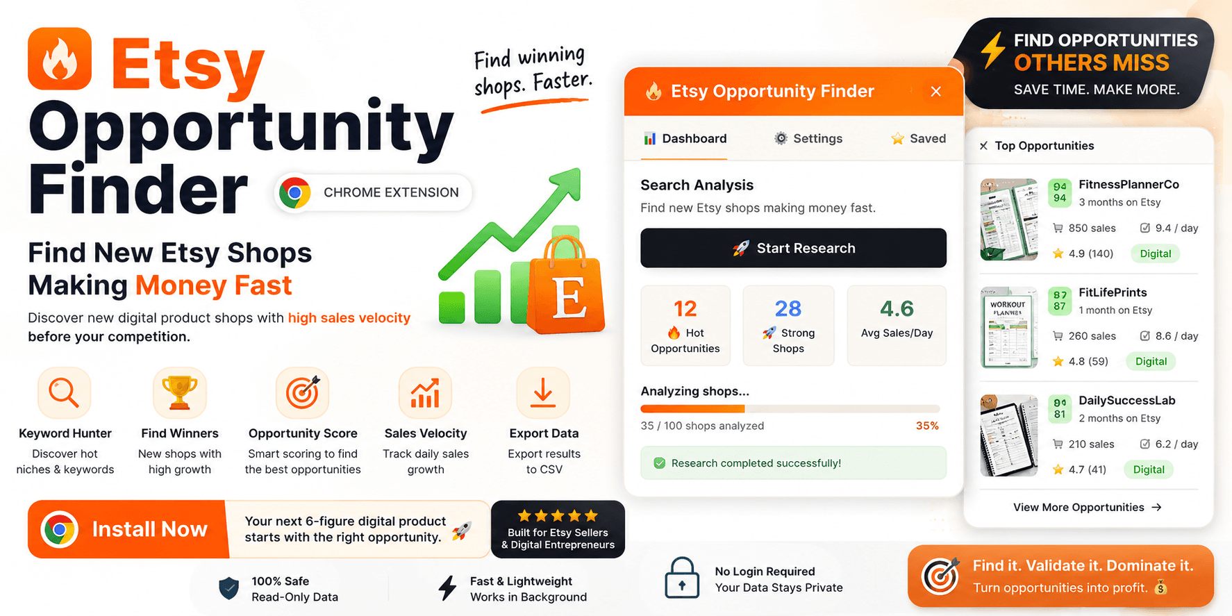 Preview image of Etsy Winning Product Finder & WooCommerce Importer – Chrome Extension