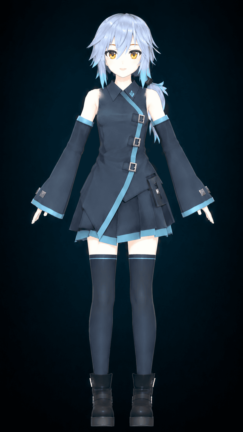 Preview image of Silver Wolf cut girl 3d model