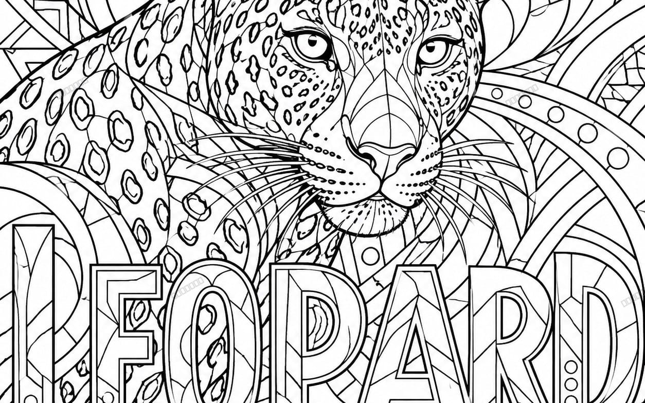 Abstract Outline Fusion Coloring Pages