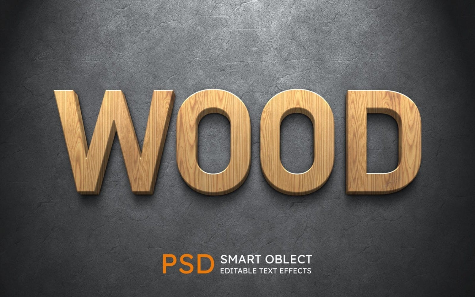 Wooden logo mockup