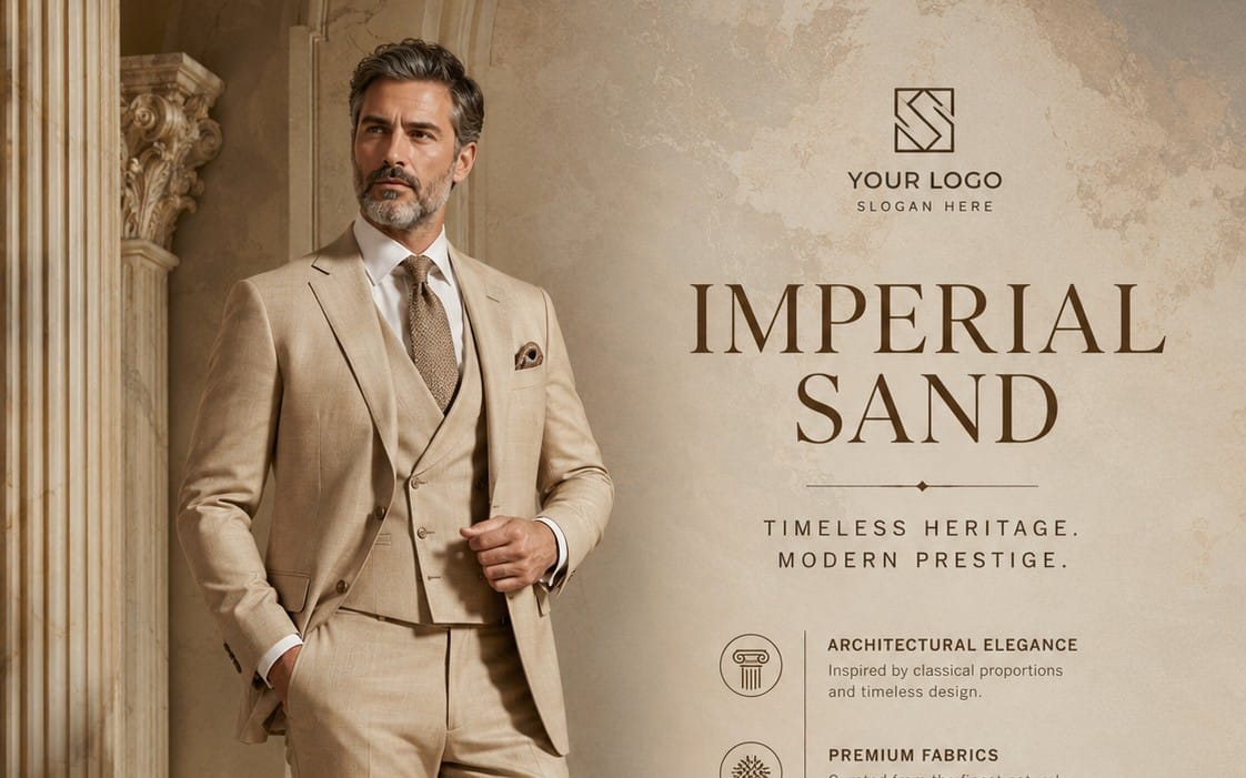 Luxury Mens Suit Editorial Posters