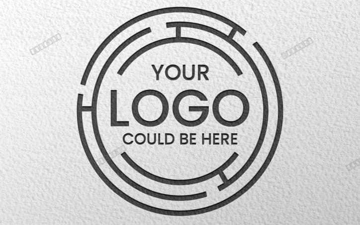 Logo mockup on paper