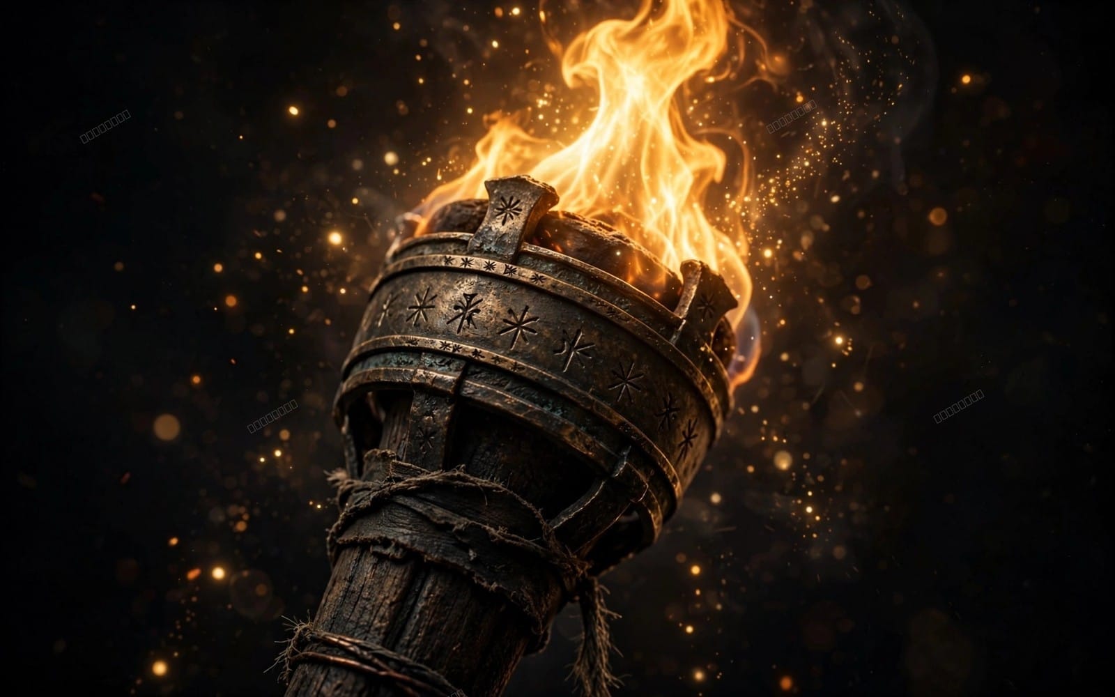 Bonbonnière en métal sombre avec flamme et étincelles, design cinématographique pour couverture de jeu AUBÉE