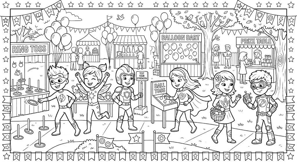 Preview image of Hero Academy Adventures: Superhero Coloring Book for Kids