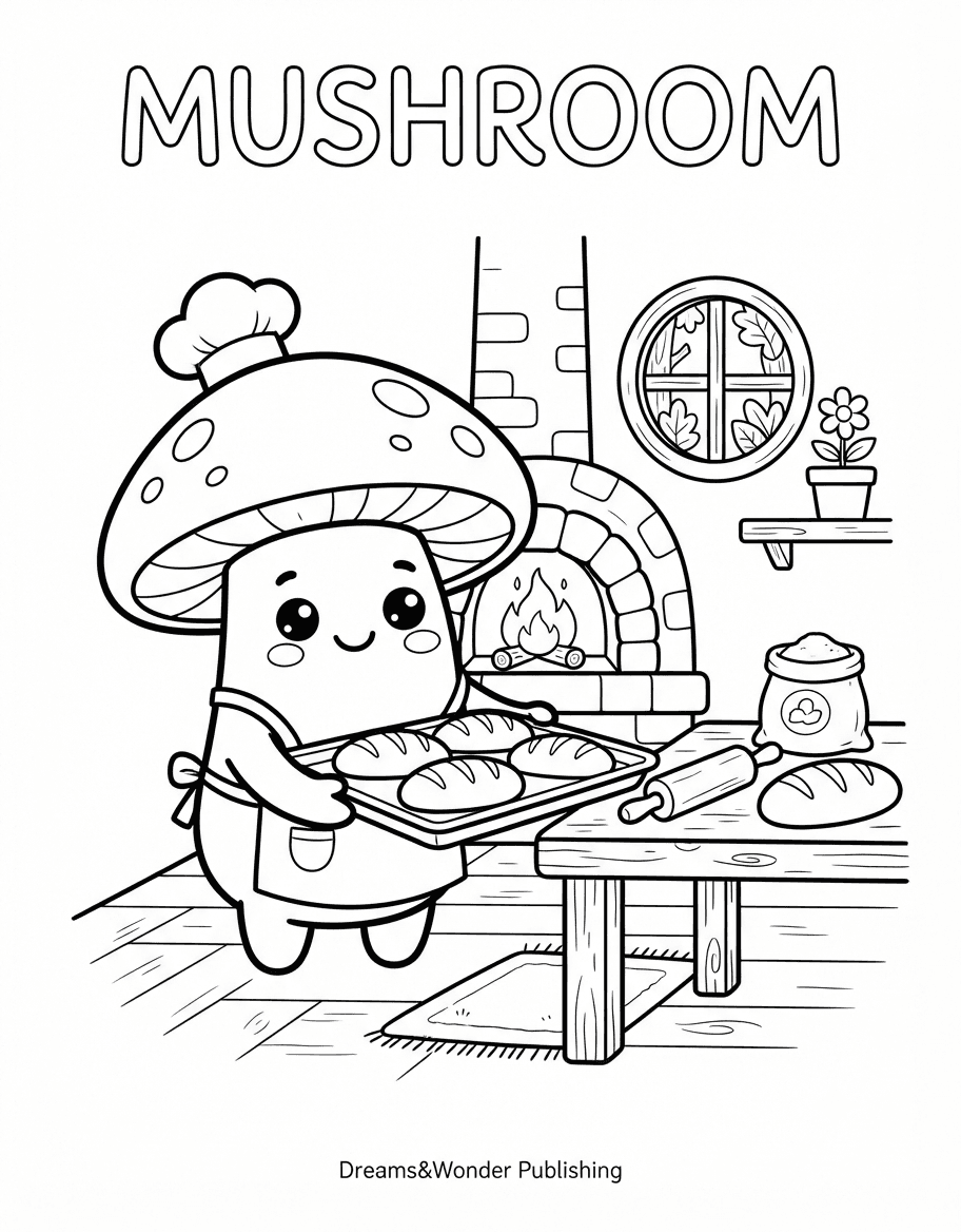 Preview image of Cute Kawaii Fruits & Vegetables Coloring Book