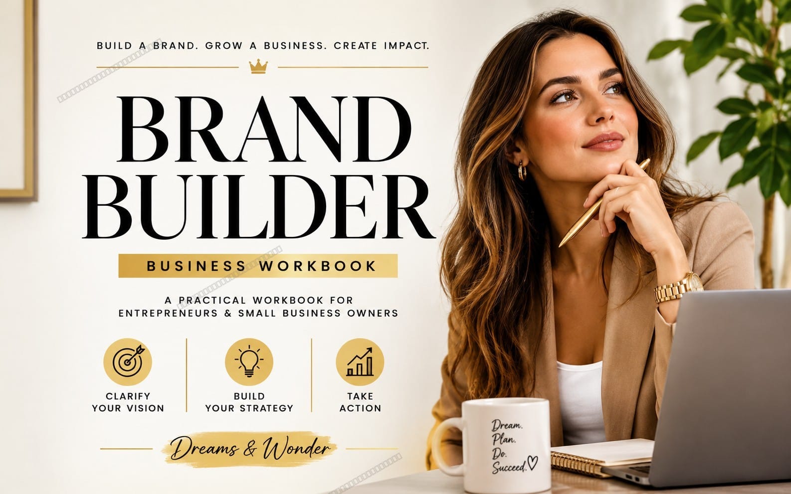 Brand Builder Workbook | Brand Strategy & Business Branding Workbook for Entrepreneurs