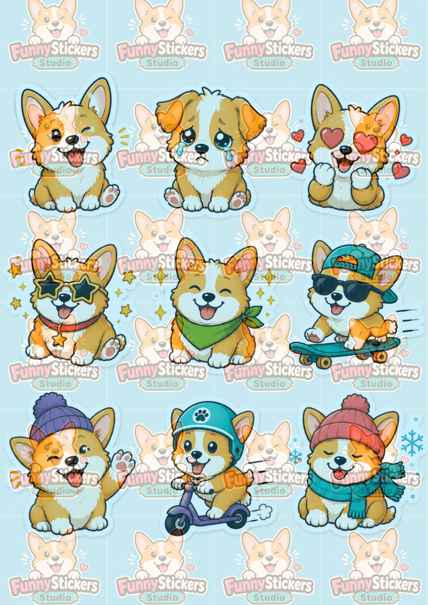 Preview image of Lustige Corgi-Sticker