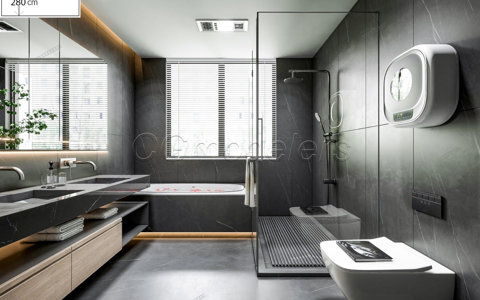 SketchUp Bathroom Model Scene 30 | Enscape Render Ready | Full Lighting & PBR