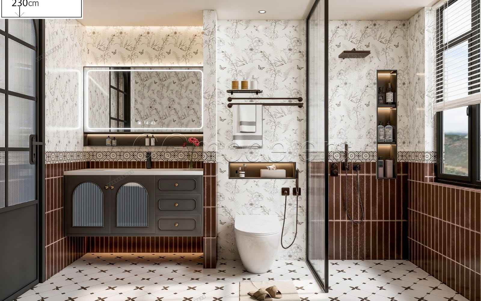 SketchUp + Enscape Bathroom Scene 48 | Render Ready 3D Model | PBR & Lighting