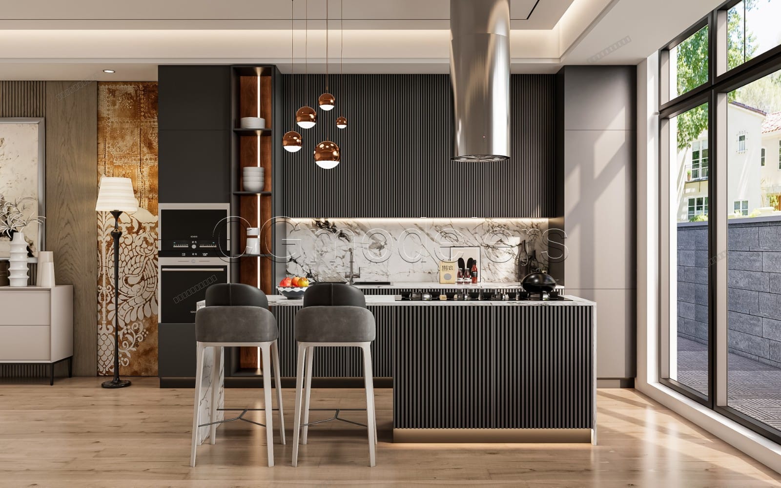 SketchUp Kitchen Model Scene 31 | Enscape Render Ready | Full Lighting & PBR