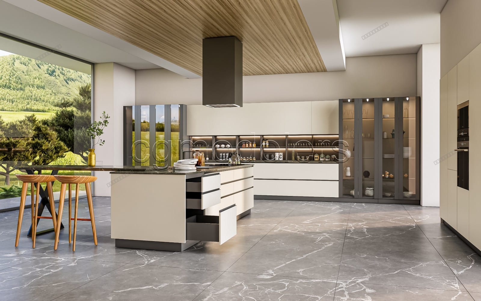 SketchUp Kitchen model – Enscape render Ready | Full Lighting + PBR – 18