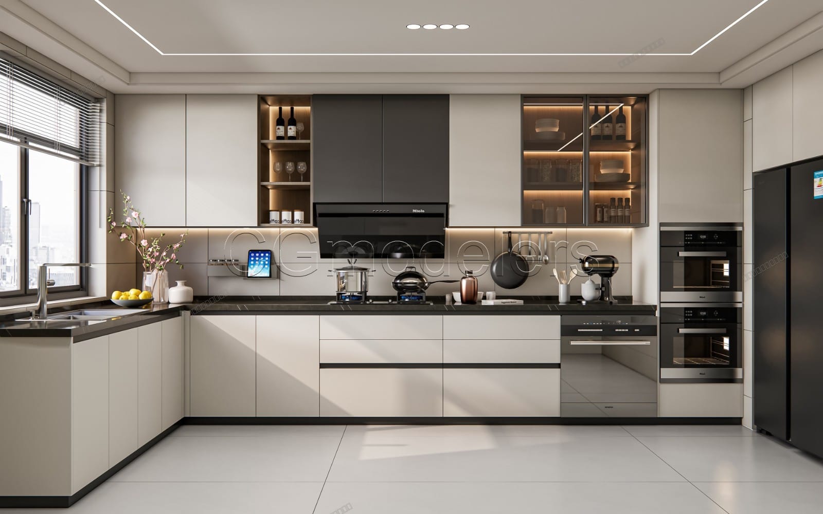 SketchUp Kitchen Model Scene 34 | Enscape Render Ready | Full Lighting & PBR