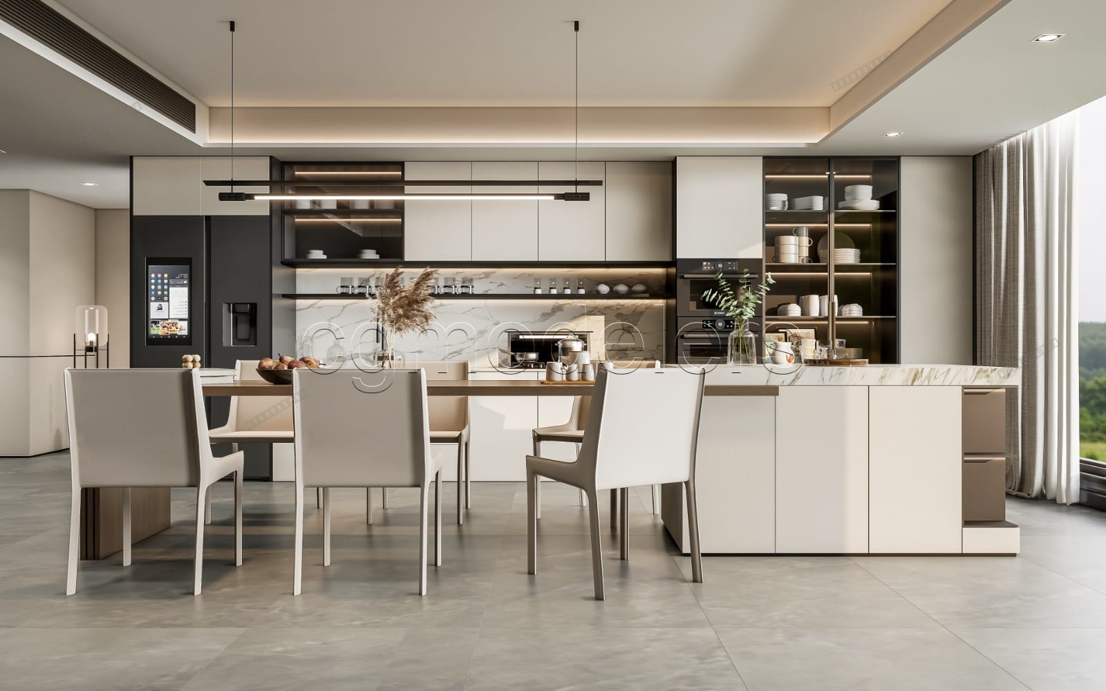 SketchUp Kitchen 3d model Enscape render Ready Design | Full Lighting + PBR – 5