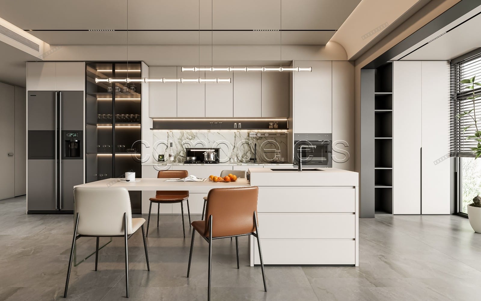 SketchUp Kitchen 3d model Enscape render Ready Design | Full Lighting + PBR – 9
